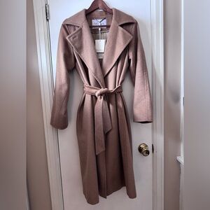 MaxMara Manuela Icon Belted Camel Hair Coat Size 2